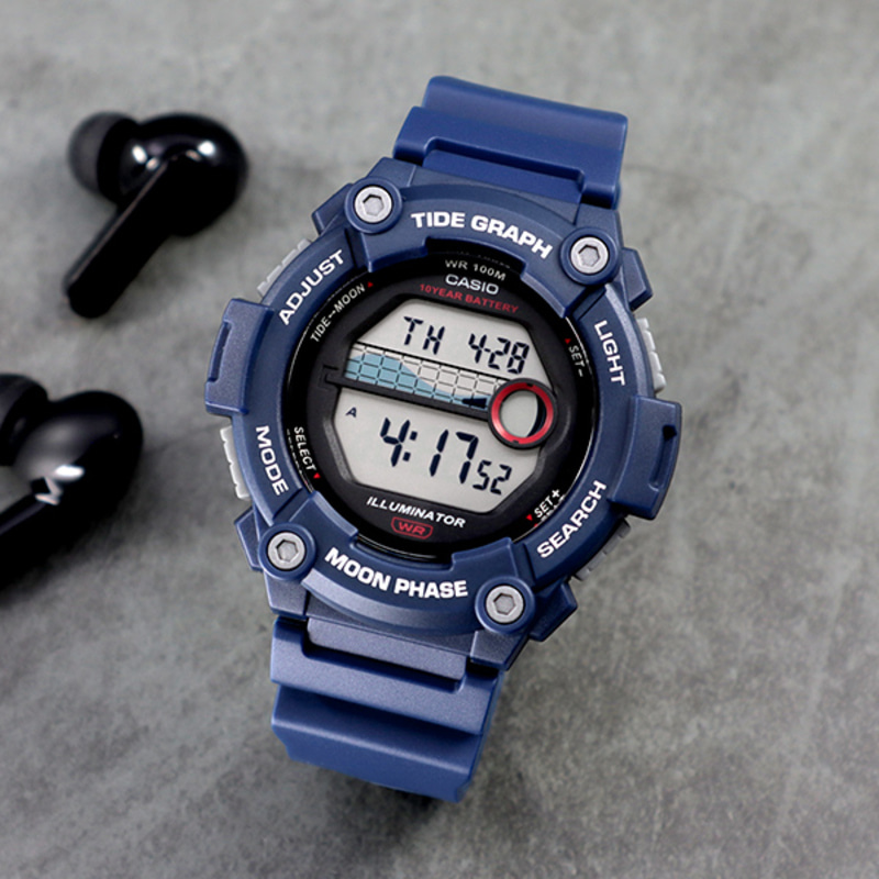 카시오 남성 조수그래프 우레탄 시계. WS-1300H-2A