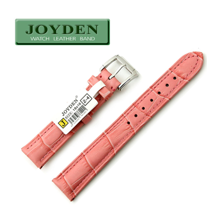 조이덴 18mm-2-4 핑크색 명품 가죽밴드 가죽시계줄